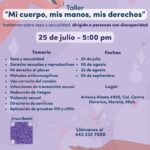 IMMUJERIS, invita a los talleres para personas con discapacidad y comunidad LGBTQ+