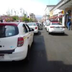 Taxistas bloquean varias calles en el centro de Morelia