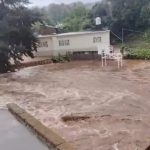 Purépero bajo el agua tras tromba