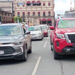 Caravana motorizada de la CNTE llega a Palacio de Gobierno Caravana motorizada CNTE