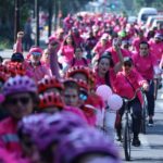 Pedalean contra el cáncer de mama; SSM promueve la detección oportuna