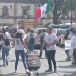 Trabajadores del PJF marchan en Morelia