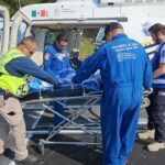 Helicóptero de la SSP traslada de emergencia a menor con quemaduras, tras accidente en Autopista Siglo XXI