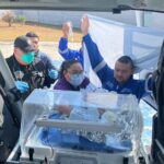 Traslada SSM vía aérea a recién nacido de Apatzingán a Ciudad de México