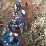 Guardia civil y líder del Consejo Supremo Indigena pelean con comuneros de San Marcos Pamatacuaro