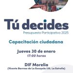 Invita IMPLAN a las capacitaciones ciudadanas en Presupuesto Participativo