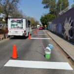 Gobierno de Morelia avanza en balizamiento de la Calzada Juárez para una mayor seguridad vial