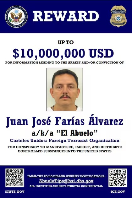 Estados Unidos tras “El Abuelo Farías”, líder del cártel de Tepalcatepec