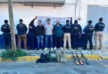 Fuerzas estatales y federales detienen a tres hombres en posesión de armas largas:SSP