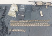 SSP,Defensa y GN aseguran arma larga y más de un kg de marihuana en Apatzingán