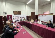 Participa FGE en Mesa para la Construcción de la Paz y Seguridad en la región de Apatzingán