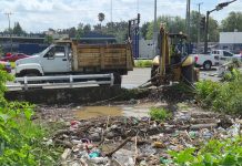 Retiran más de 70 toneladas de basura del Dren Barajas; SLyT llama a no tirar desechos en la vía pública