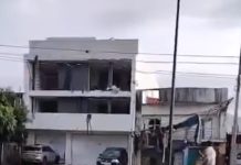 Dos lesionados tras explosión en edificio en Uruapan